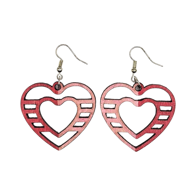 BO Rect. 4x3,7cm - Rose et rouge (var. 1)