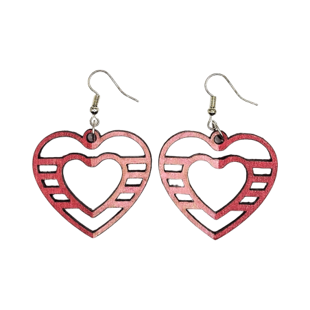 BO Rect. 4x3,7cm - Rose et rouge (var. 1)