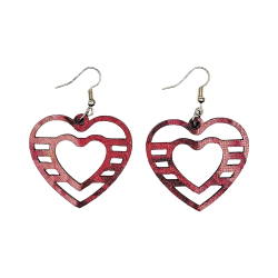 BO Rect. 4x3,7cm - Rose et rouge (var. 1)