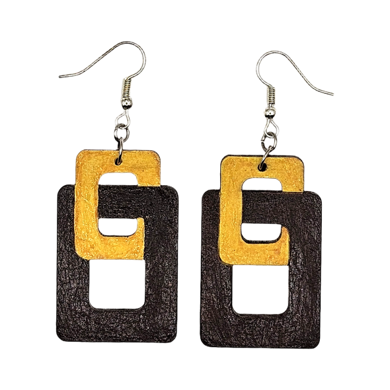 BO Fantaisie 4,3cm - Marron et jaune