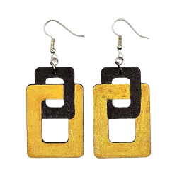 BO Fantaisie 4,3cm - Marron et jaune