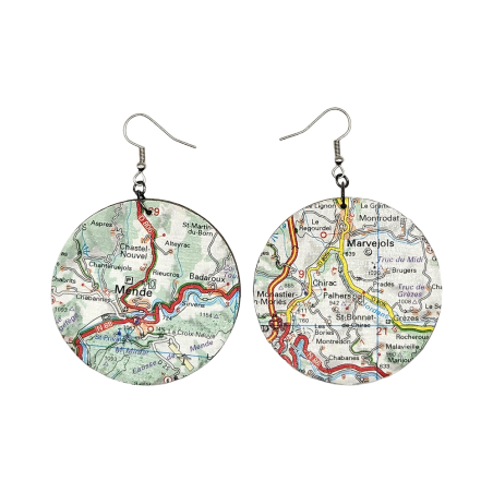 BO Rondes 5,1cm - Carte d'occitanie (alentours de mende, marvejols, le bleymard, st-etienne-du-valdonnez)