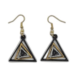 BO Triangle - Noir, argenté, doré, bronze et blanc