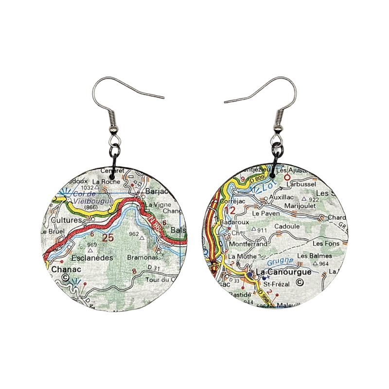 BO Rondes 4cm - Carte d'occitanie (alentours de la canourgue, chanac, laguiole et st-chély-d'aubrac)