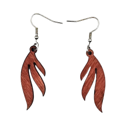 BO rouges feuilles flammèches 4cm