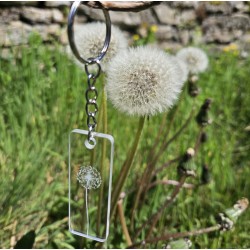 Porte-clés pissenlit transparent