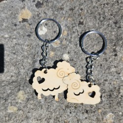 Porte-clés moutons amoureux