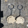 Porte-clés hérissons amoureux