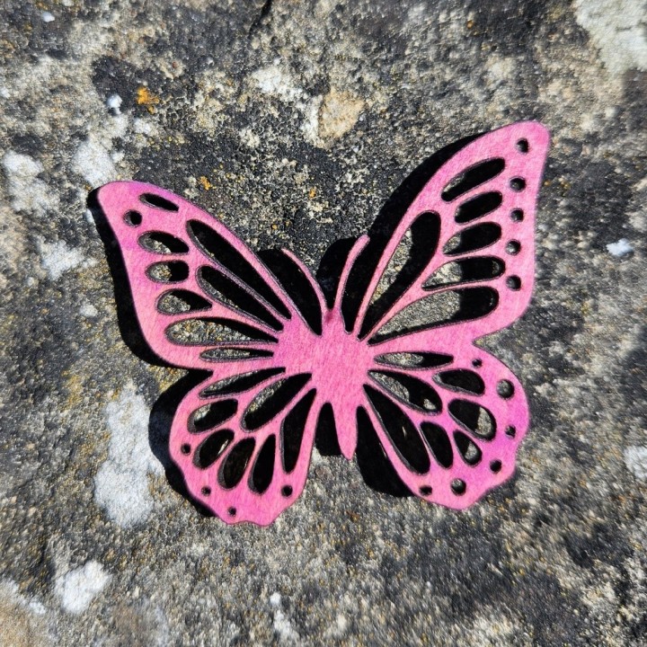 Papillon rose