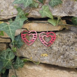 BO Rect. 4x3,7cm - Rose et rouge (var. 1)