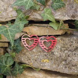 BO Rect. 4x3,7cm - Rose et rouge (var. 1)