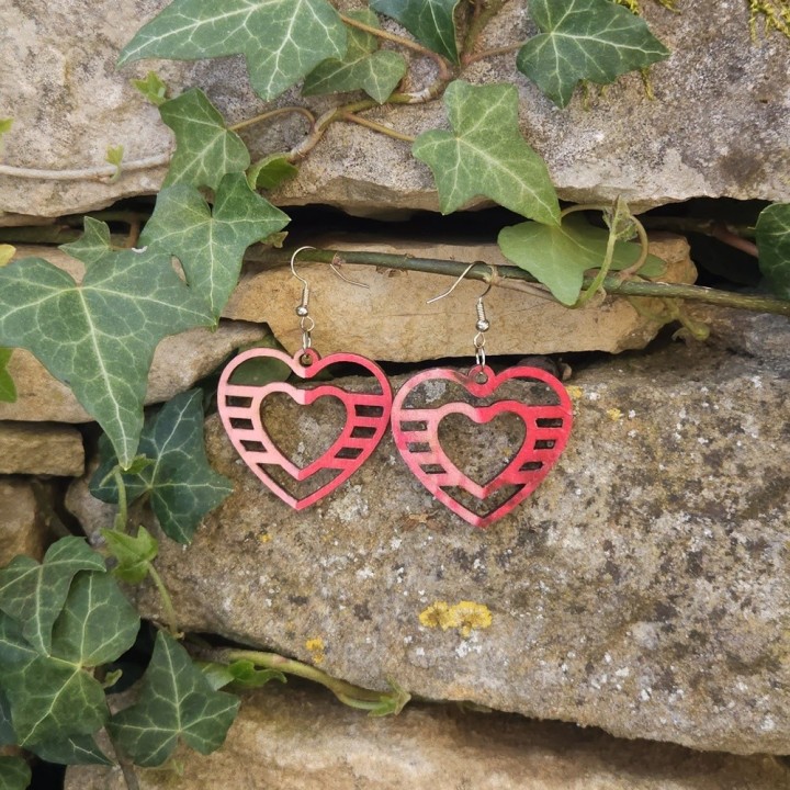 BO Rect. 4x3,7cm - Rose et rouge (var. 1)