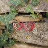 BO Rect. 4x3,7cm - Rose et rouge (var. 1)