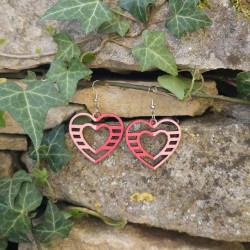 BO Rect. 4x3,7cm - Rose et rouge (var. 1)