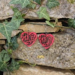 BO Rect. 4x3,7cm - Rose et rouge (var. 2)