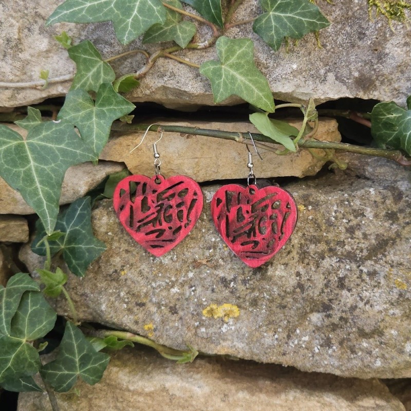 BO Rect. 4x3,7cm - Rose et rouge (var. 2)