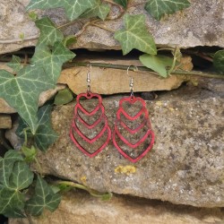 BO Rect. 5,2x3,2cm - Rose et rouge