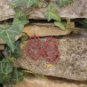 BO Rect. 5,2x3,2cm - Rose et rouge