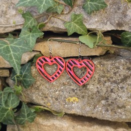BO Rect. 4x3,7cm - Rose et rouge (var. 3)