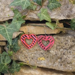 BO Rect. 4x3,7cm - Rose et rouge (var. 3)