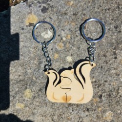 Porte-clés écureuils amoureux