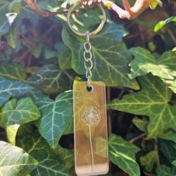 Porte-clés pissenlit transparent