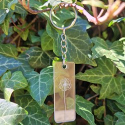 Porte-clés pissenlit transparent