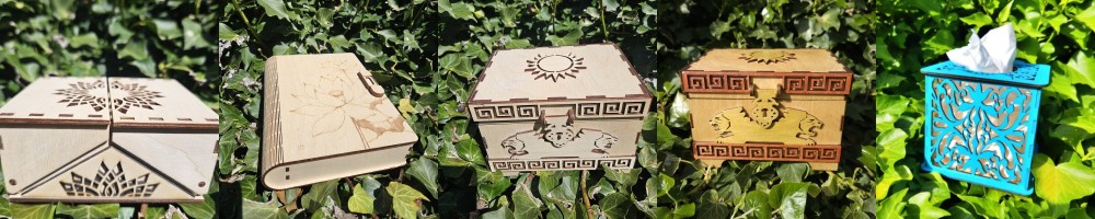 Boîtes et coffrets en bois découpé